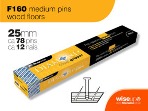 F160 - Diamond Carpet Gripper Pre-nailed for Wood Floors, Medium Pin