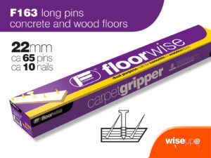 F163 - Pre-nailed Dual Purpose Long Pin Carpet Gripper for Concrete or Wooden Floors