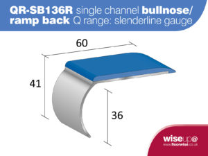 QR-SB136R Single Channel Bullnose with Ramp Back